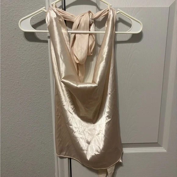 Champagne Color Halter Top - Picture 2 of 6